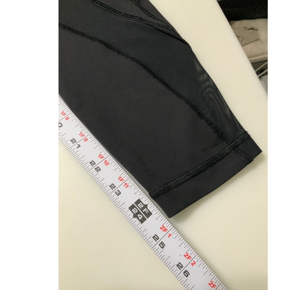 Lululemon Womens Invigorate Leggings sz 6 25" Mesh Black Activewear Athleisure - Picture 9 of 10